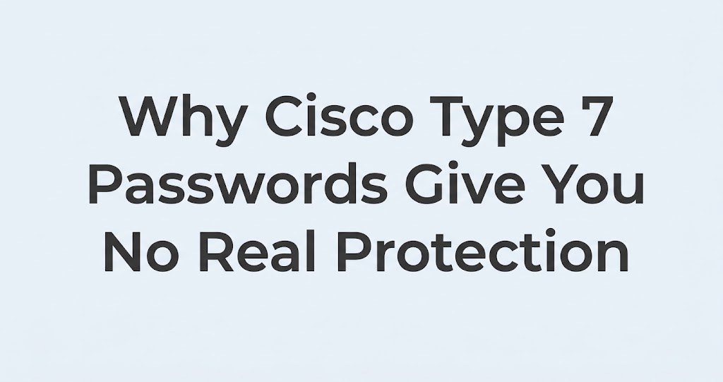 Cisco Type 7 password weakness