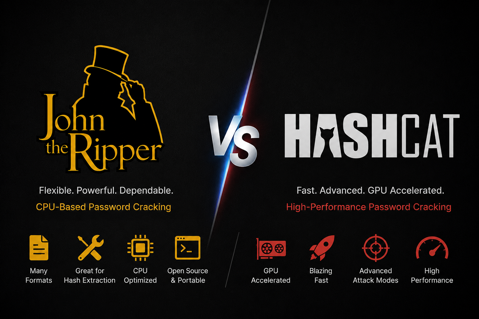 John the Ripper vs Hashcat comparison
