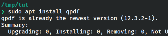Installing qpdf